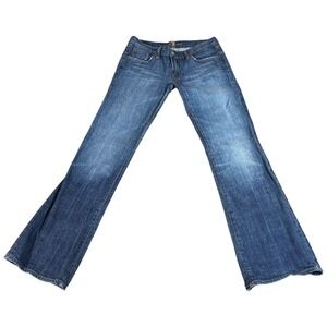 7 For All Mankind Jeans Womens 29 Blue Denim Stretch Medium Wash Low Rise Casual